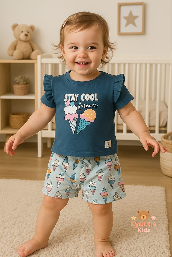 Cotton T-Shirt Shorts Set